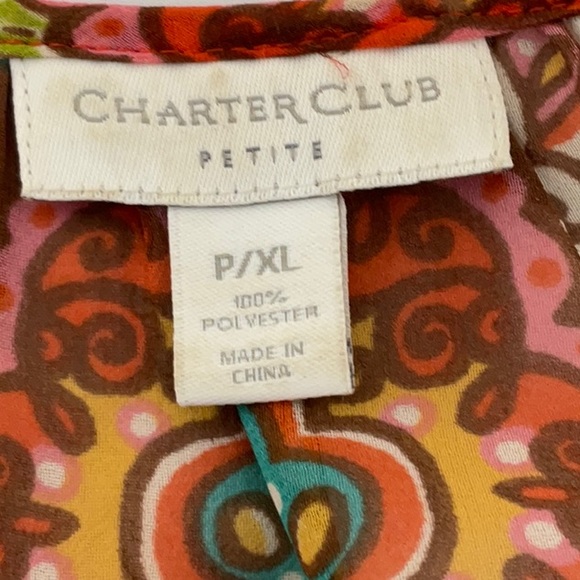 Women’s petite Charter Club petite XL sheer top - Picture 2 of 4